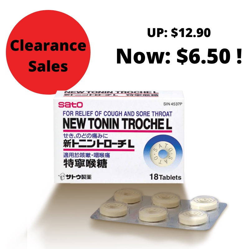 Sato New Tonin Troche 18S Relief Of Cough Sore Throat Expiry Date 31 3