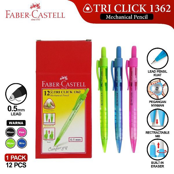 Mechanical Pencil Tri Click 1362 0 5mm Faber Castell Mechanical