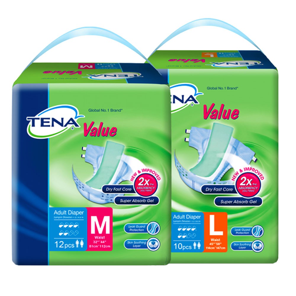 Tena Adult Diaper Pamper Size M Size L Shopee Singapore