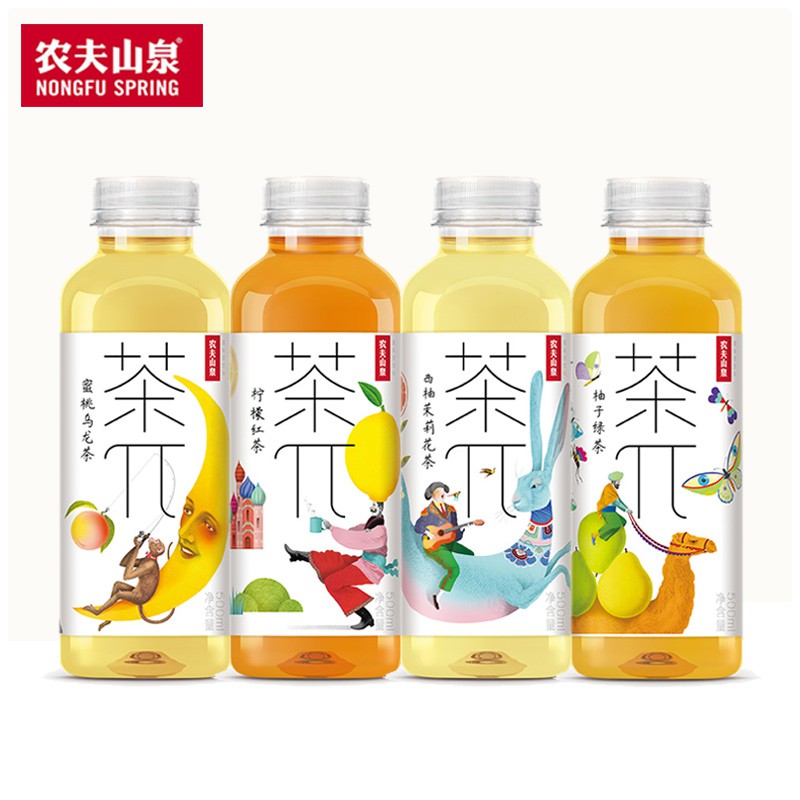 Nongfu Spring Fruit Tea Drink 500ml bottle 农夫山泉茶π 500ml 瓶 Shopee