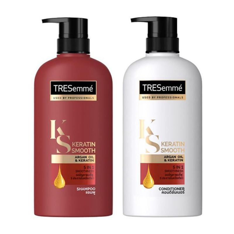 Tresemme Keratin Smooth Shampoo Conditioner 450ml Shopee Singapore