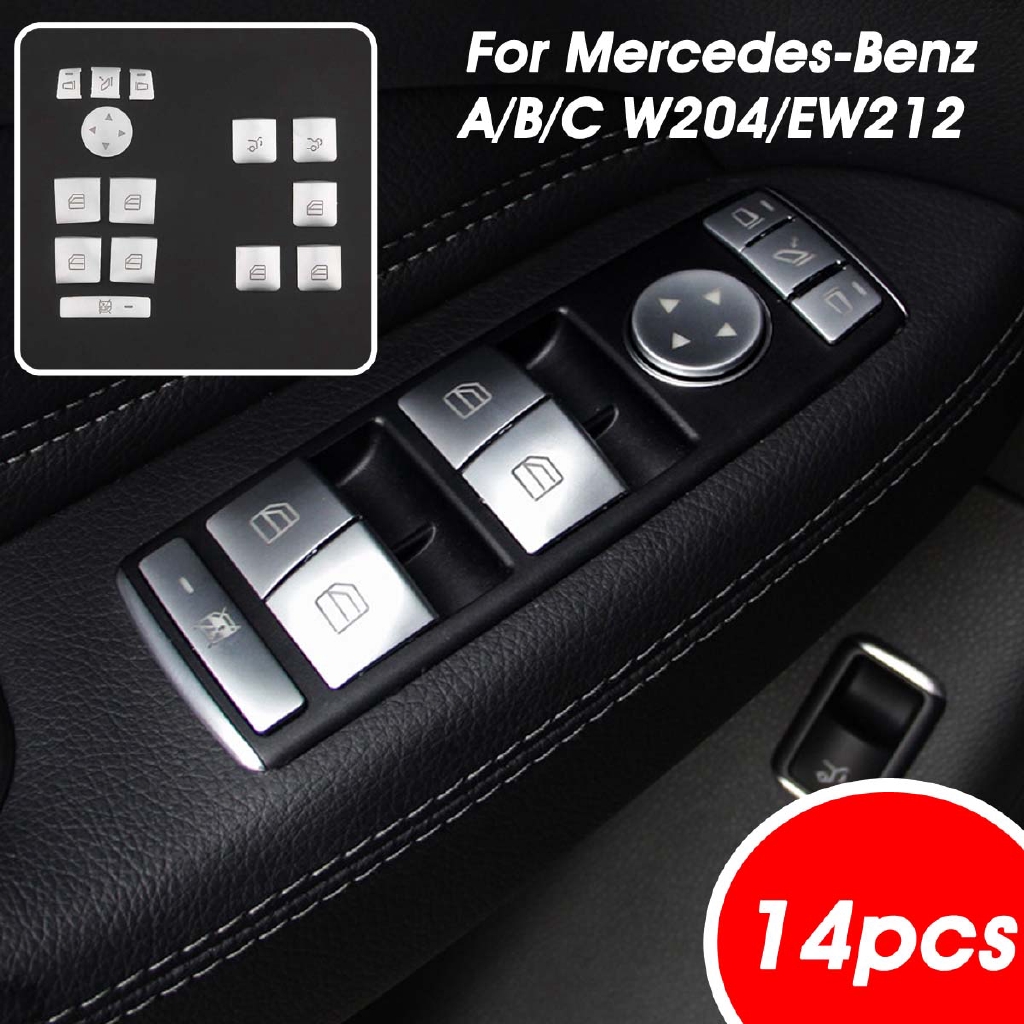 Window Lift Switch Button Cover Chrome Trim For Mercedes Benz A B C