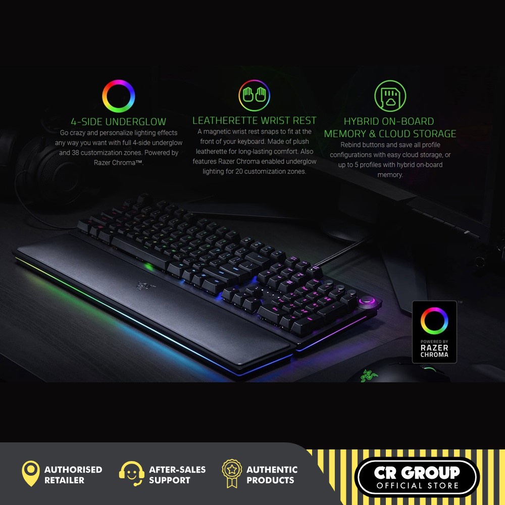 RAZER HUNTSMAN ELITE OPTO MECHANICAL Gaming Keyboard Customizable RGB