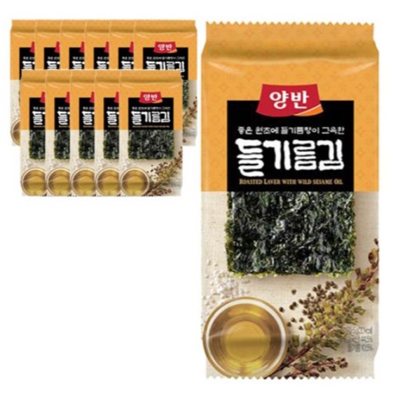 DONGWON Yangban Roasted Laver With Wild Sesame Oil 5g X 12ea