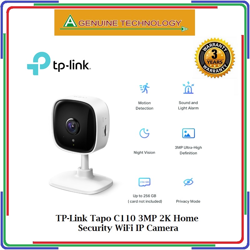 TP Link Tapo C110 3MP Home Security WiFi IP Camera Shopee Singapore