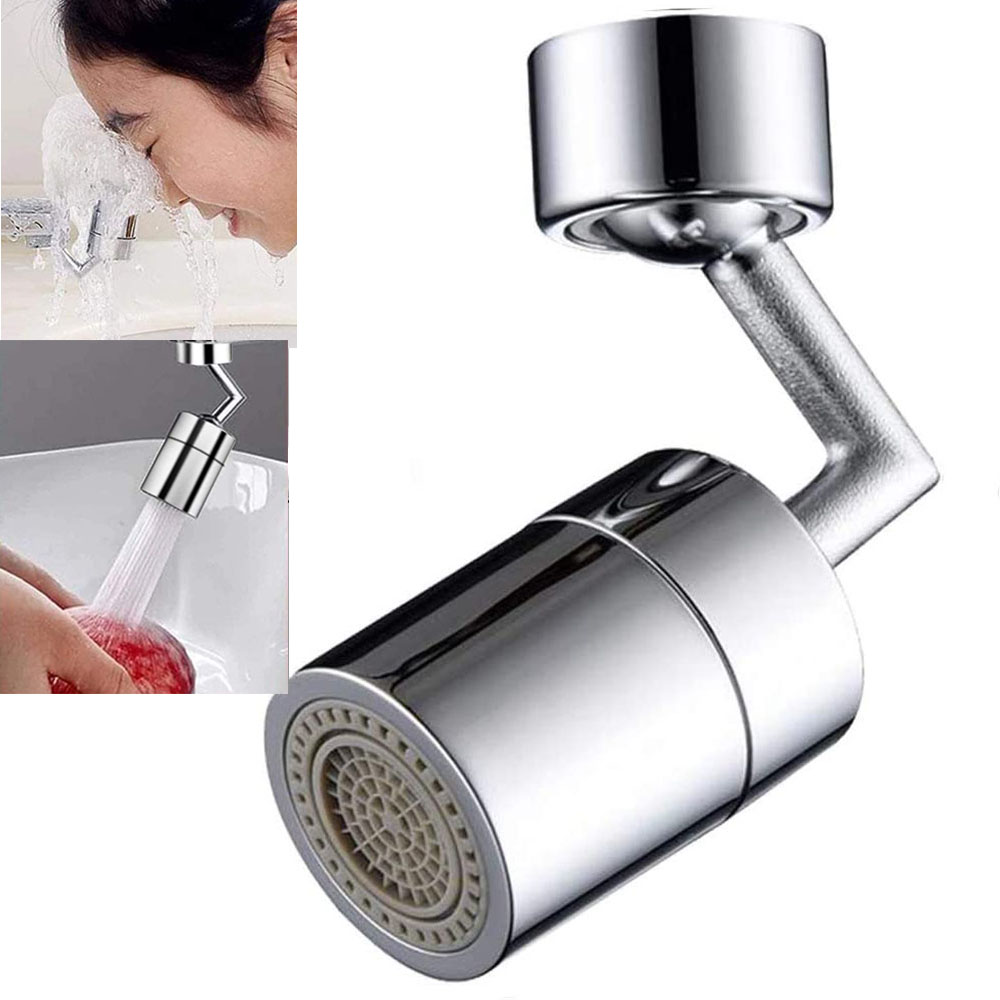 720 Degree Swivel Sink Faucet Aerator Big Angle Large Flow Dual