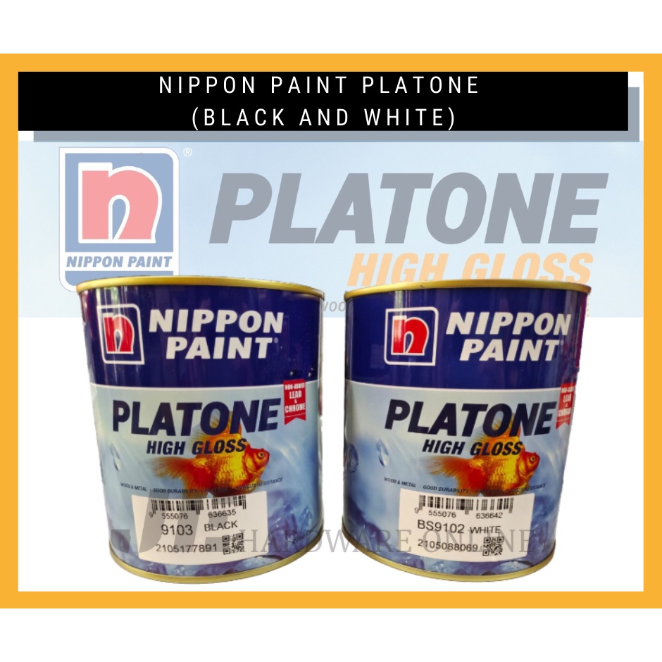 Nippon Platone High Gloss L Black White Paint For Wood Metal