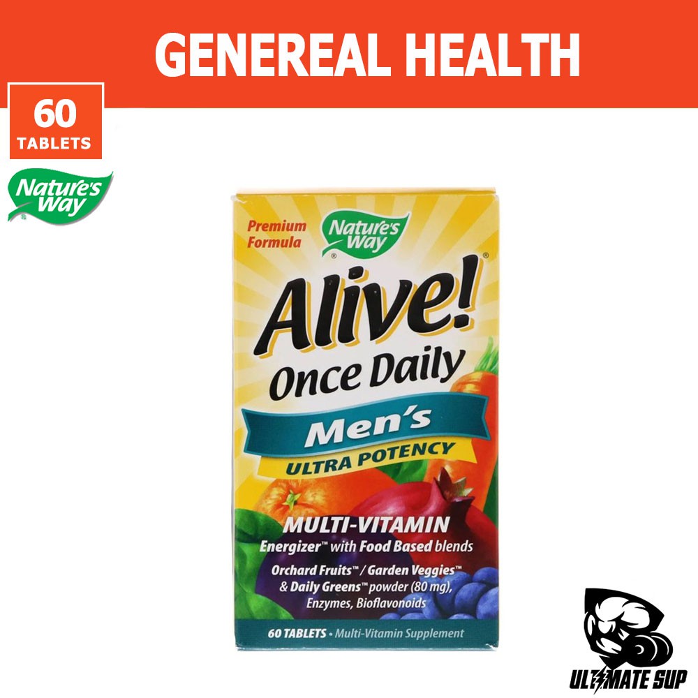 Nature S Way Alive Once Daily Men S Multivitamin Ultra Potency Food