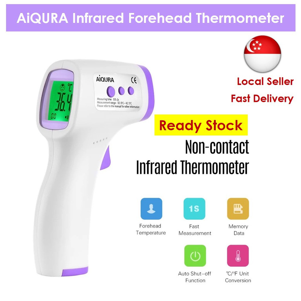 Aiqura Non Contact Infrared Forehead Thermometer With Back Light