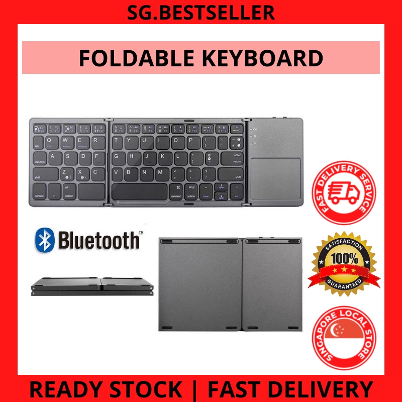 Sg Stock B Mini Folding Keyboard Bluetooth Foldable Wireless