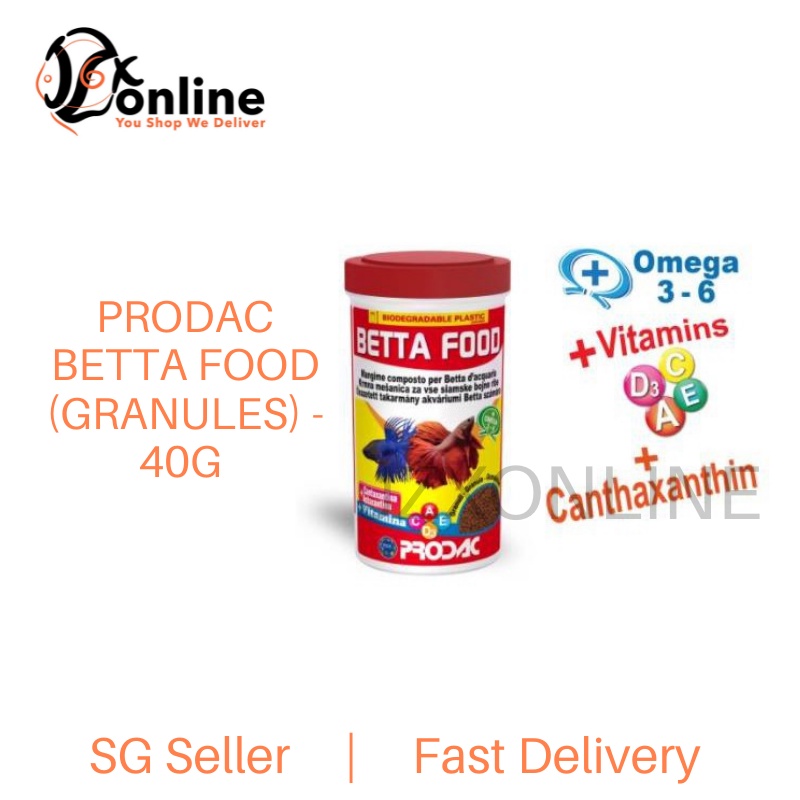 Prodac Betta Food Granules G Shopee Singapore