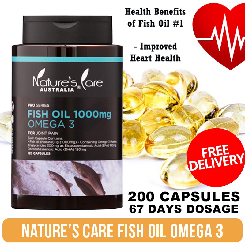 Natures Care Fish Oil Mg Omega Capsules Shopee Singapore