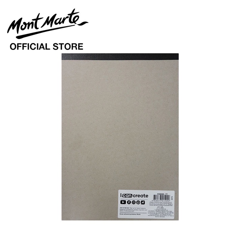 Mont Marte Black Paper Sketch Pad Signature 140gsm A3 A4 A5 25 Sheet