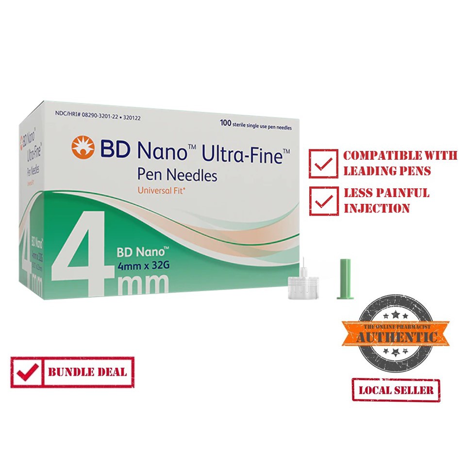 BD Ultra Fine Pen Needle Suitable For Insulin Pens Shopee Singapore