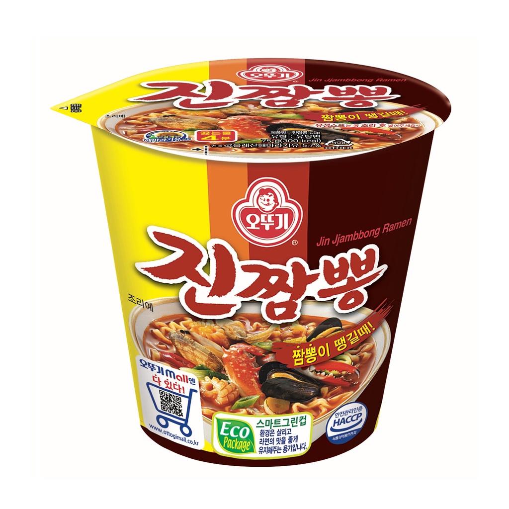 Ottogi Jin Jjambbong Ramen Cup 75g 오뚜기 진짬뽕 컵 75g Shopee Singapore