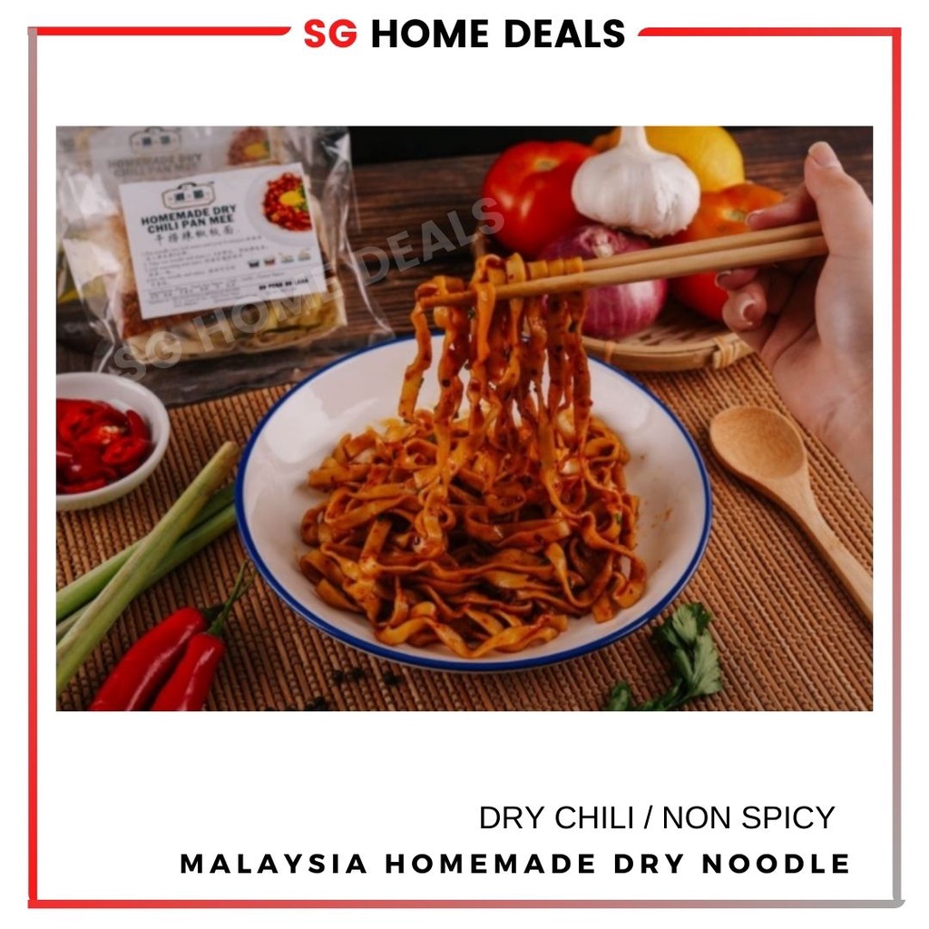 SG STOCKS JB MALAYSIA Homemade Dry Chili Pan Mee Spicy Original