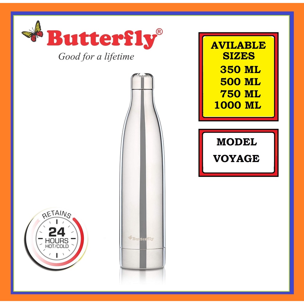 Butterfly Voyage Vaccum Stainless Steel Flask Hot And Cold Odour