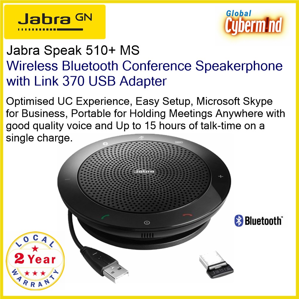 Jabra Speak Ms Wireless Bluetooth Speakerphone Easy Setup