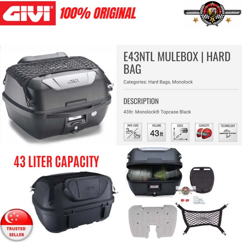 Givi E Ntl Adv Ltr Mulebox Monolock Hard Bag Universal Mounting