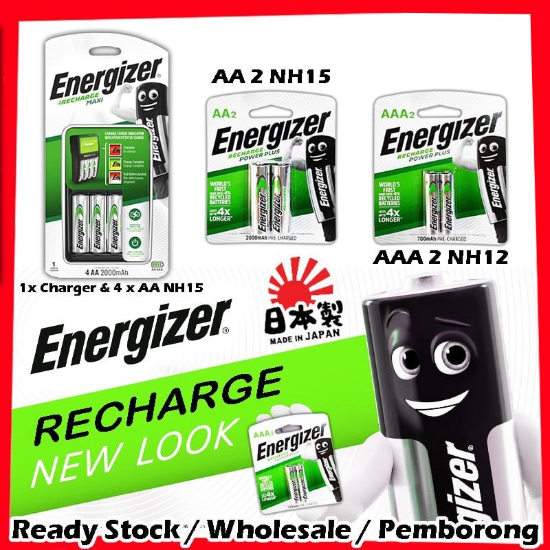 Energizer Rechargeable Battery Aa Mah Pre Charged Aa X Longer