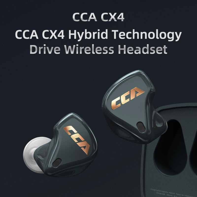 CCA CX4 TWS 1DD 1BA Wireless Bluetooth 5 0 Speaking Earphones AAC Touch