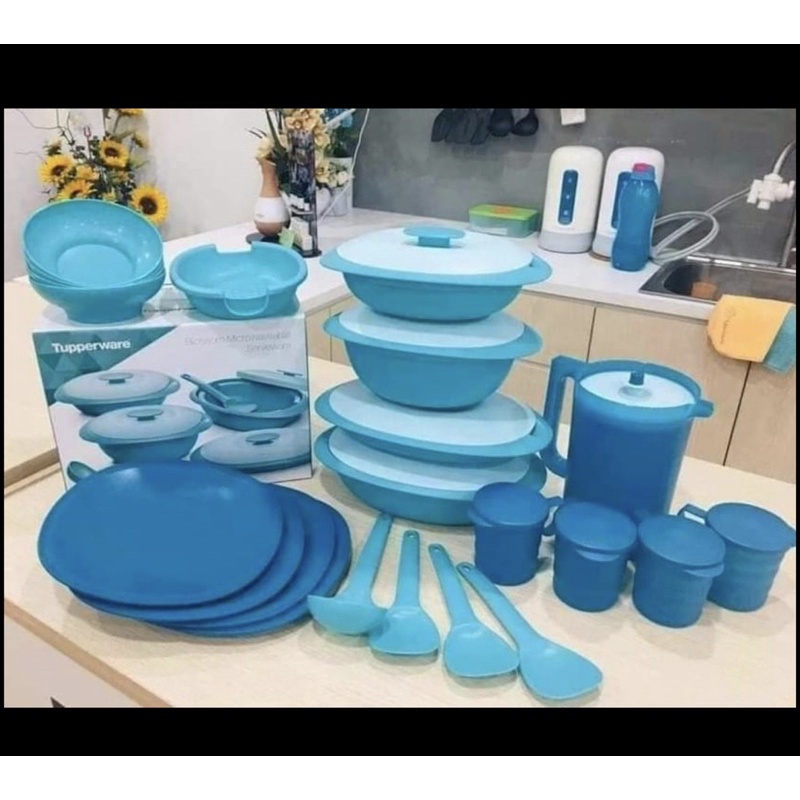 Tupperware Blossom Set Pitcher Mug Plates Bowl Shopee Singapore