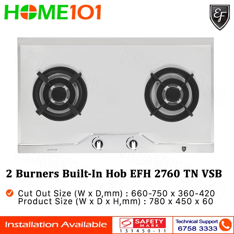 Ef Built In Stainless Steel Hob Burners Efh Tn Vsb Shopee