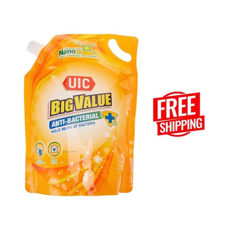 UIC Big Value UIC Laundry Liquid Detergent Anti Bacterial 1 6KG X 2