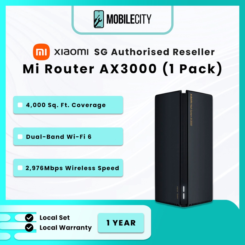 Xiaomi Mi Mesh System Router Ax3000 1 Year Local Warranty Shopee