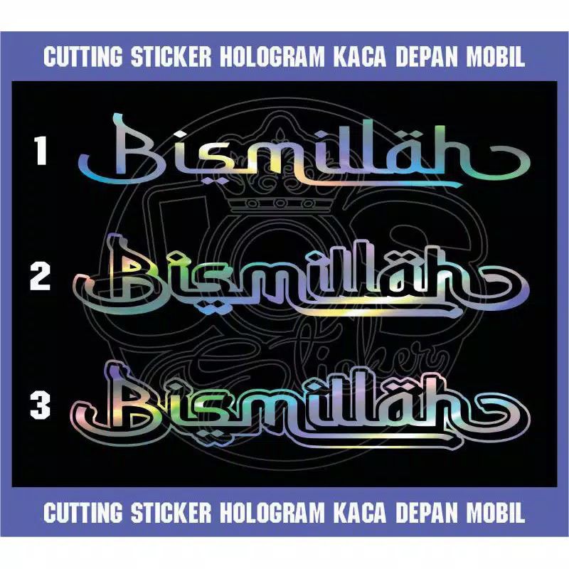 Bismillah Car STICKER Front HOLOGRAM Glass Shopee Singapore