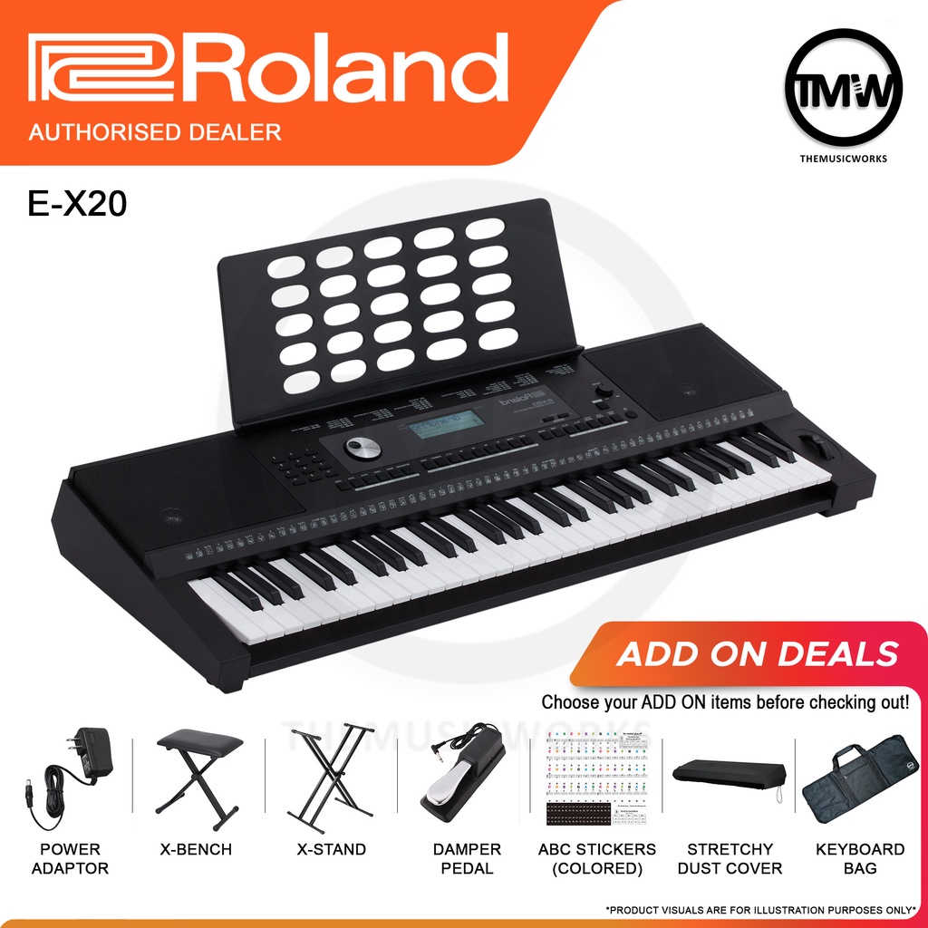 Roland E X Arranger Keyboard Keys Velocity Sensitive Ex Ex E