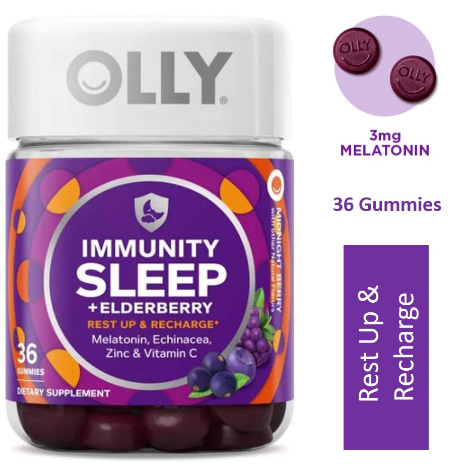 OLLY Immunity Sleep Elderberry Gummies 36 Gummies With Melatonin