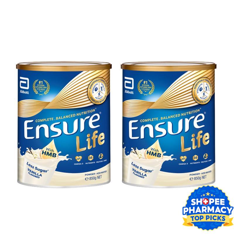 Bundle Of 2 Ensure Life With HMB Adult Nutrition Vanilla 850g