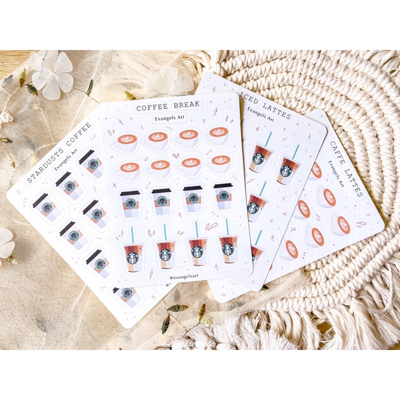 Coffee Sticker Sheet Latte Stickers Bujo Stickers Bullet Journal