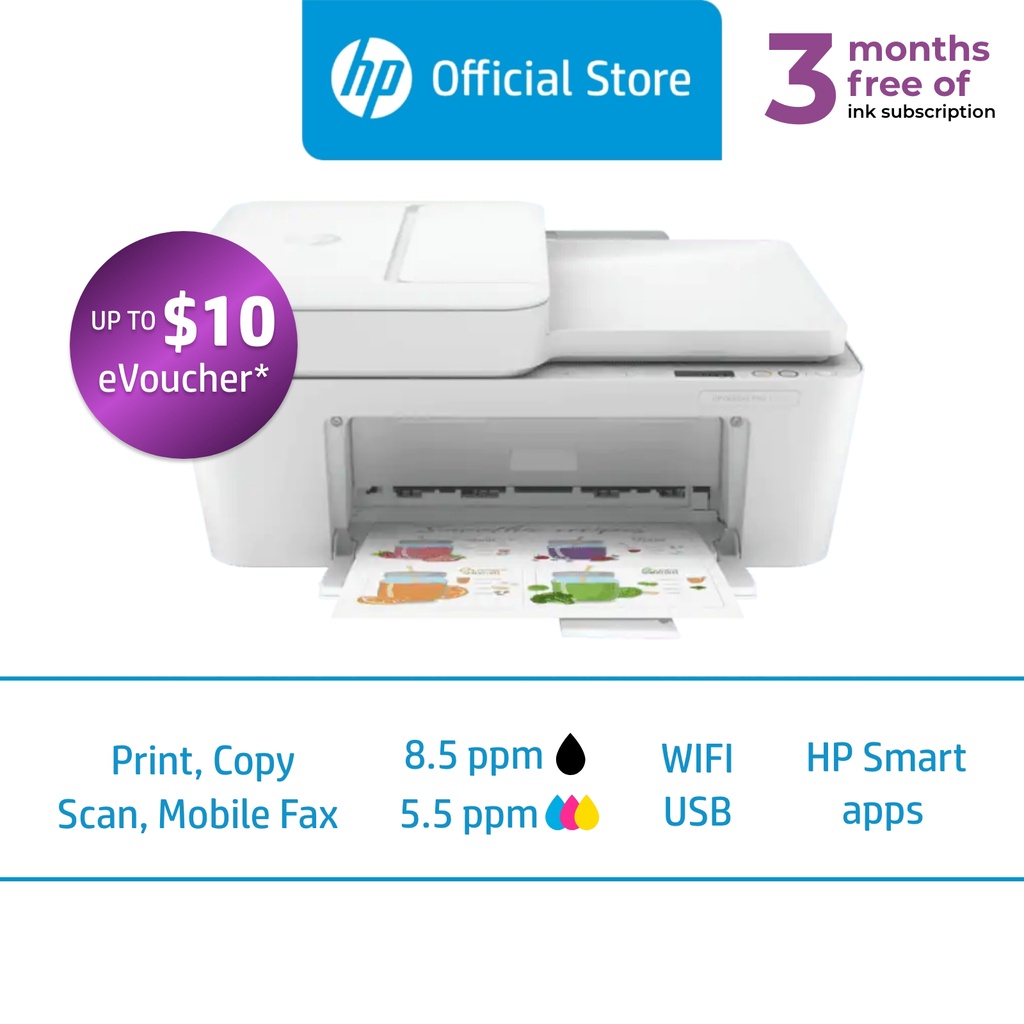 Hp Deskjet Plus E All In One Wireless Color Inkjet Printer Print