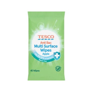 Tesco Original Multi Surface Wipes 40 S Anti Bacterial Shopee Singapore