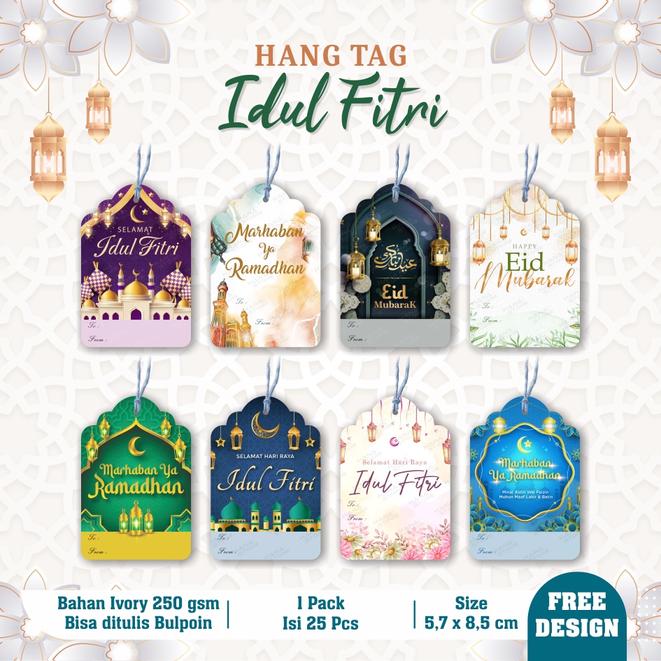 Pcs Premium Eid Hang Tags Eid Hangtags Eid Mubarak Hang Tags