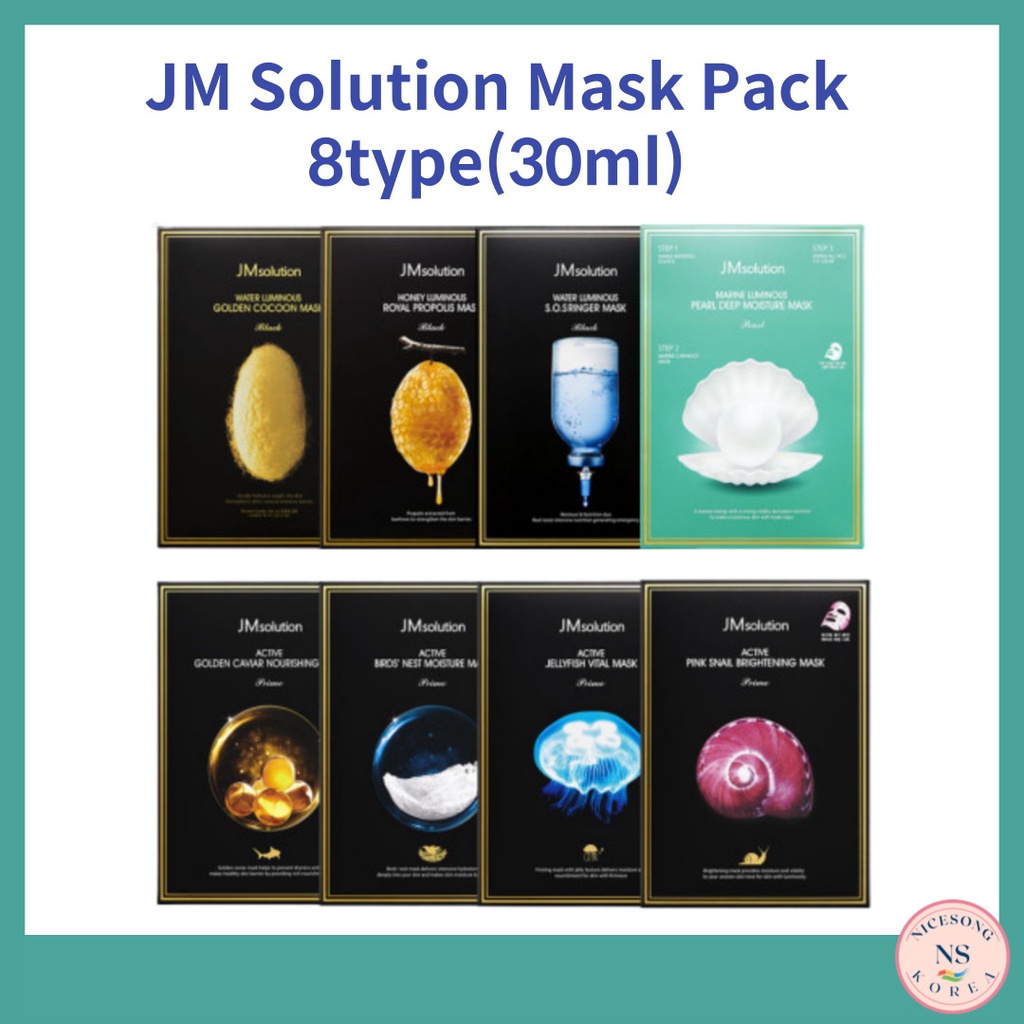 JM Solution JM Solution Mask Pack 30ml 8type 1Sheet Shopee Singapore