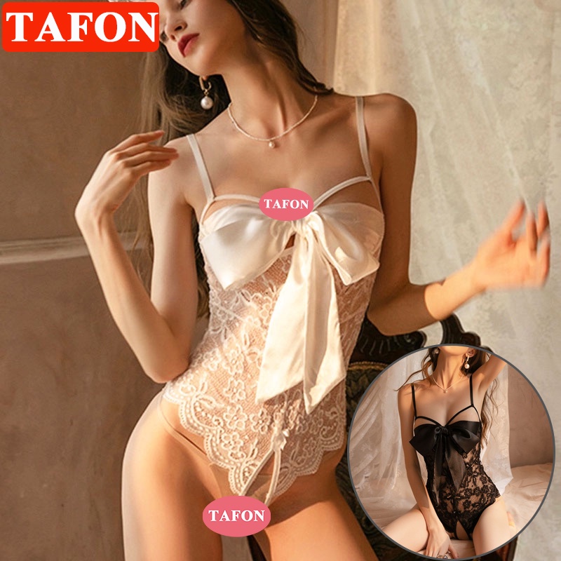 TAFON Crotchless Lace Sexy Bodysuit Lingerie Erotic Sexy Lingerie Sex