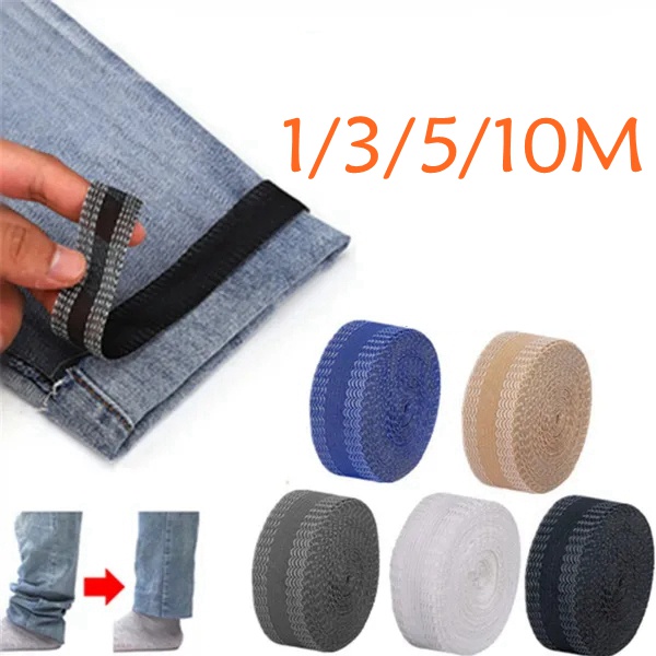 1 3 5 10M Self Adhesive Pants Paste Iron On Pants Edge Shorten Repair