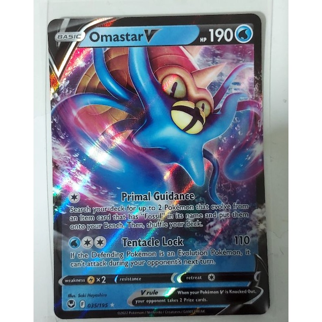 Pokemon Omastar V Silver Tempest Card Shopee Singapore