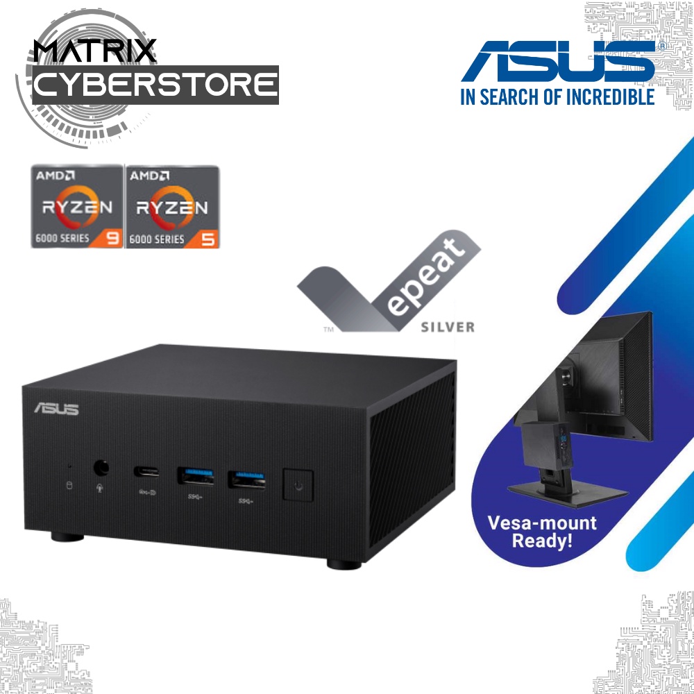 ASUS ExpertCenter PN53 Ultra Compact Barebone Mini PC AMD Ryzen 6000H