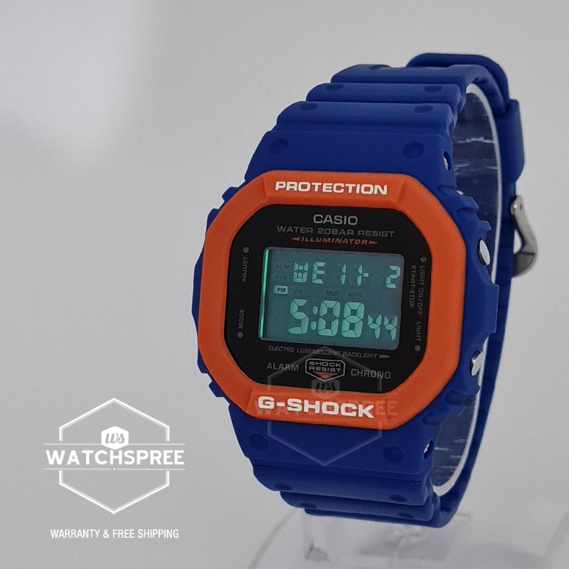 Casio G Shock DW 5600 Lineup Popular Spirited Colours Blue Resin Band