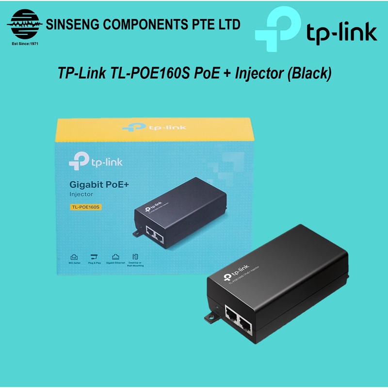 TP Link TL POE160S PoE POE Injector Black Shopee Singapore