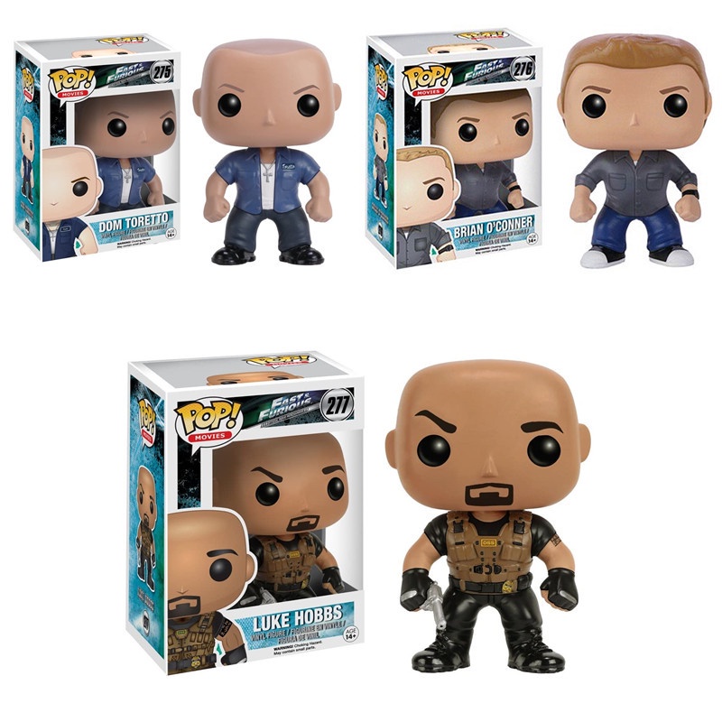 Funko Pop Movies Fast Furious Dom Toretto Luke Hobbs Brian O