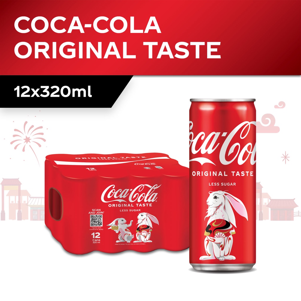 Coca Cola Original Taste Less Sugar Carton X Ml Halal