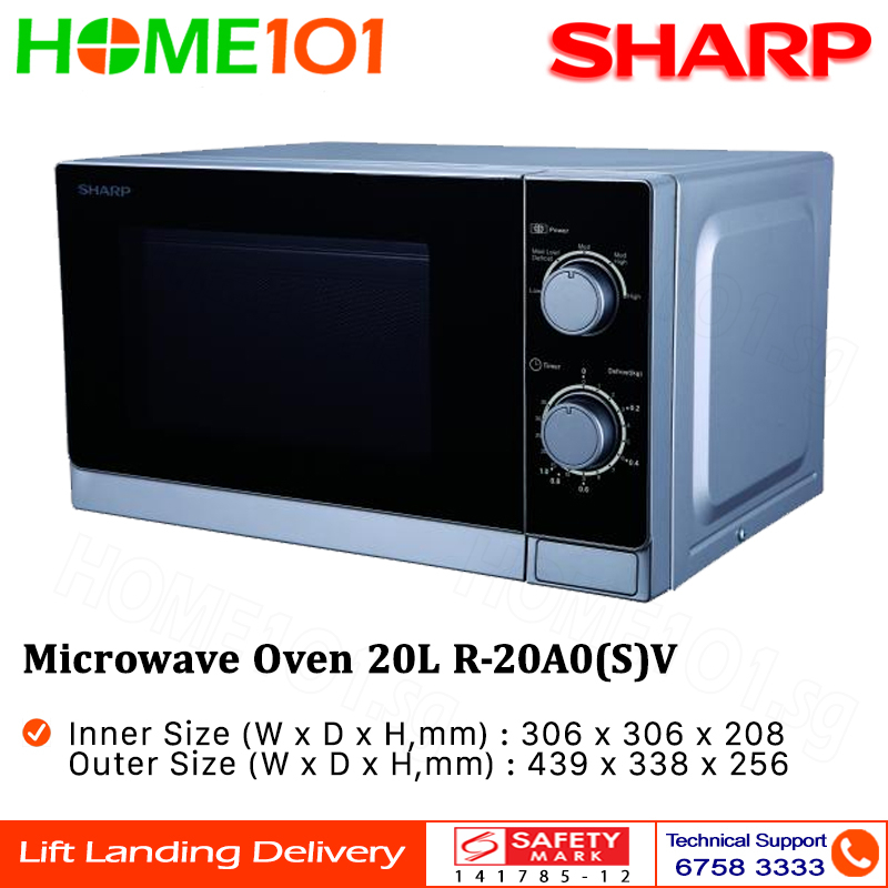 Sharp Microwave Oven 20L R 20A0 S V Shopee Singapore