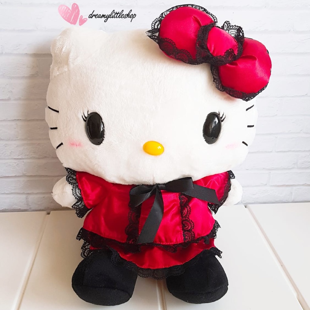 goth hello kitty plush