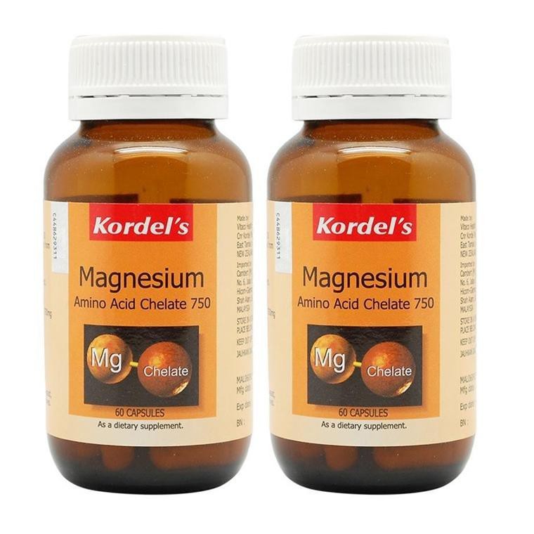 Kordel's Magnesium Amino Acid Chelate 750mg 2 x 60 Capsules Shopee