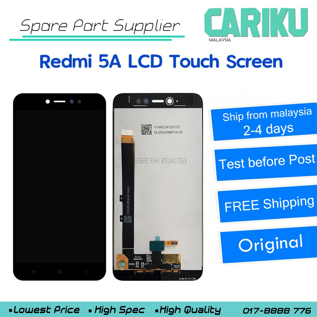 Redmi 5a Original Lcd Digitizer Touch Screen Replacement Cariku Shopee Singapore